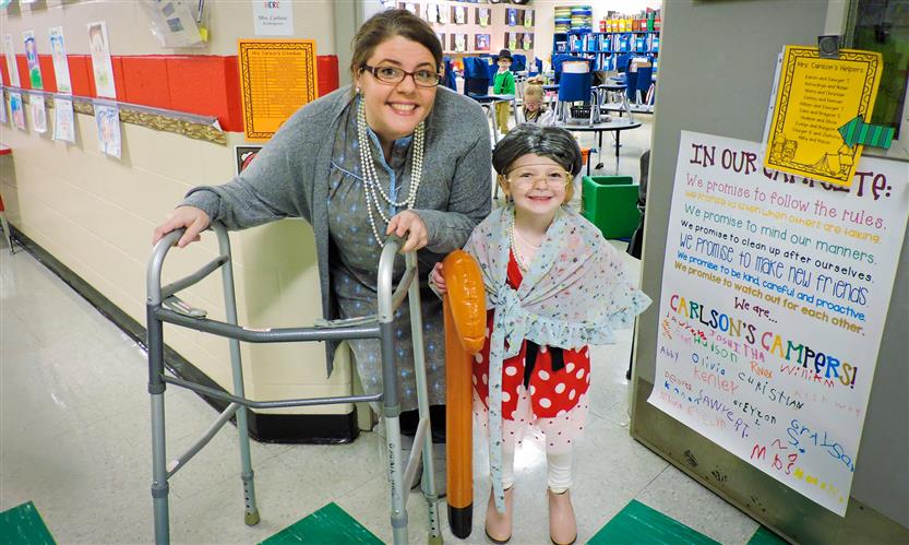 A student and teacher